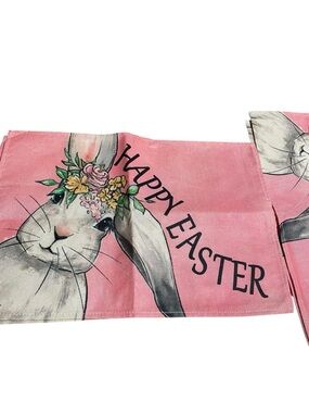 Happy Easter Pink Bunny Table napkins